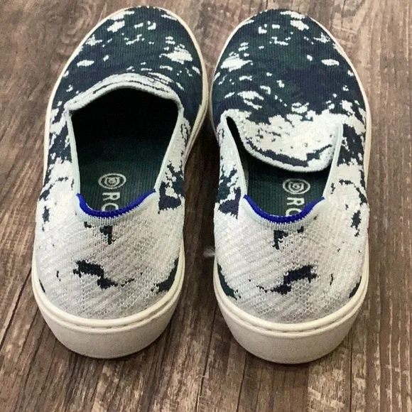 Preowned Rothy’s Slip On Sneakers Green Camo Size 7.5 (Item#S035) - Picture 6 of 8